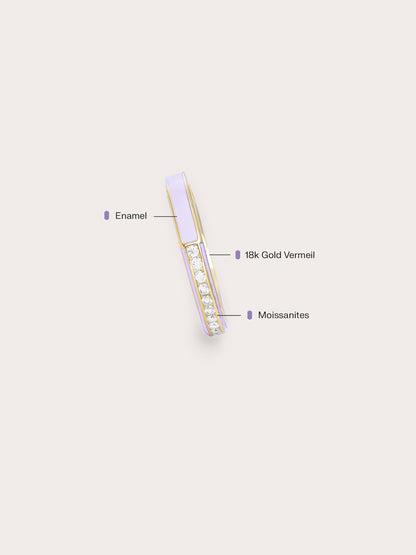 Purple Enamel Moissanite Band Reversible (7) – Mondays Made Flower & Birthstone Jewelry Singapore