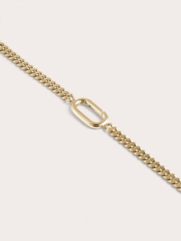 Rect Charm Curb Chain 18K Gold Straight (2) – Mondays Made Flower & Birthstone Jewelry Singapore