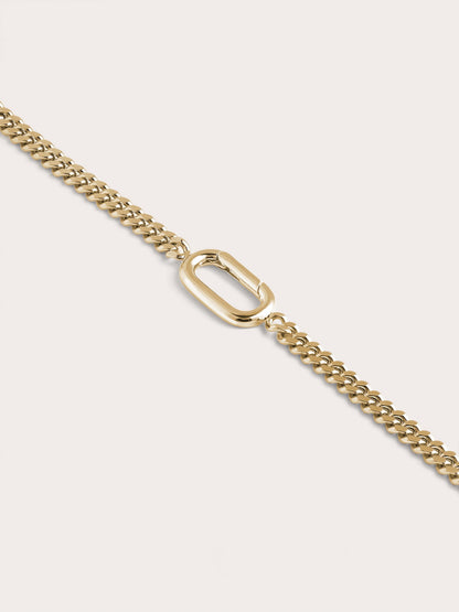 Rect Charm Curb Chain 18K Gold Straight (2) – Mondays Made Flower & Birthstone Jewelry Singapore