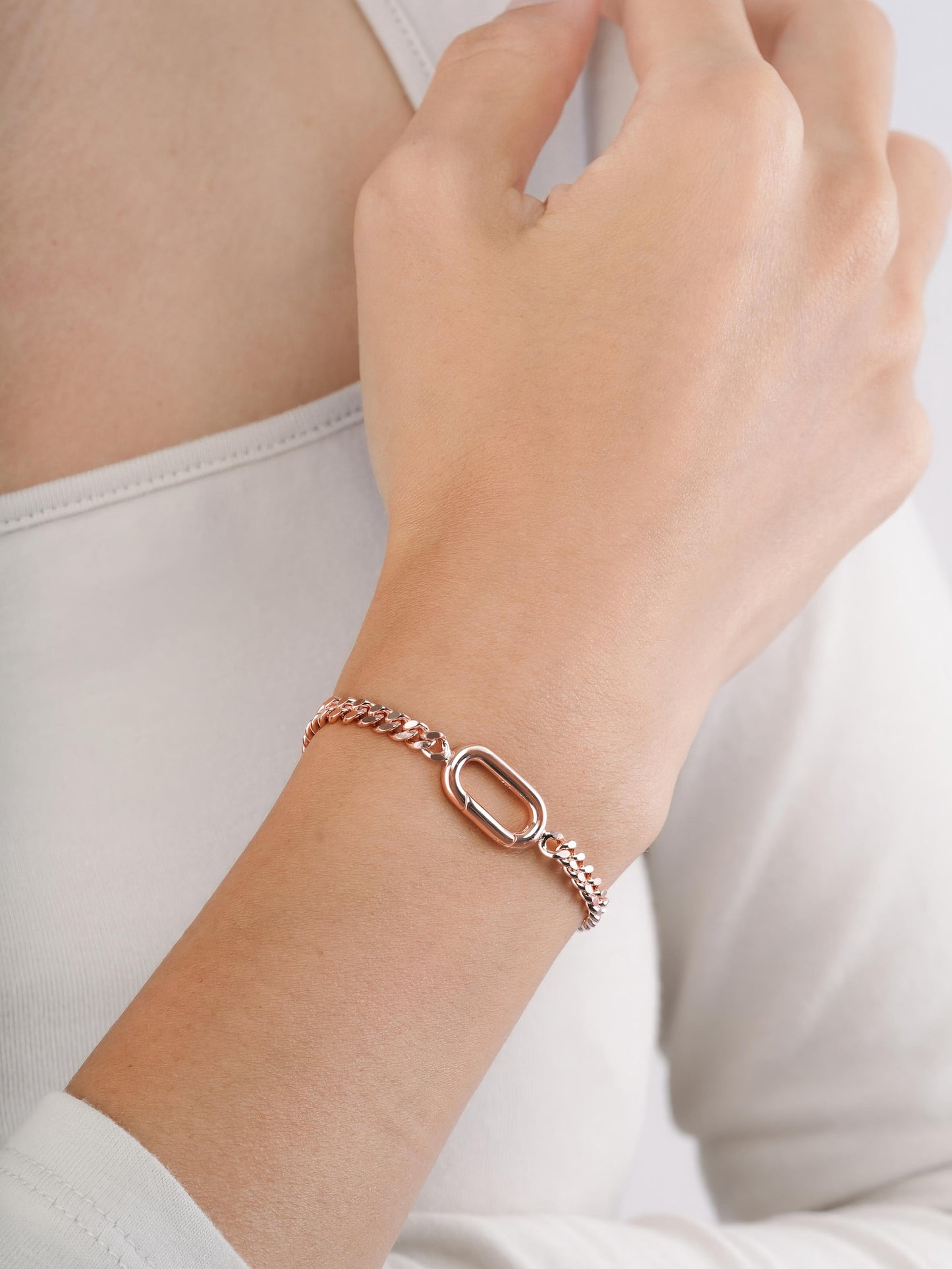 Curb Chain Charm Bracelet