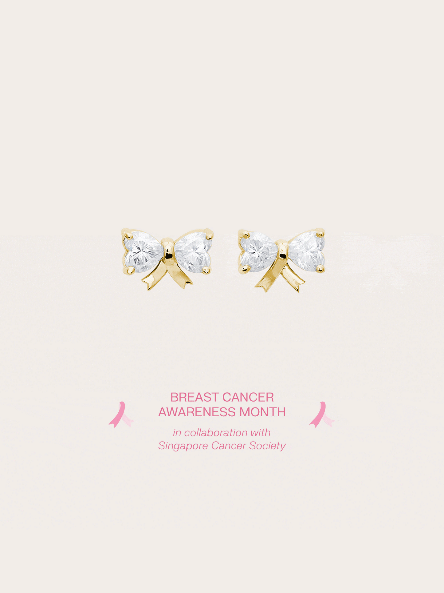 Ribbon Bow Heart Moissanite Dangle Earrings