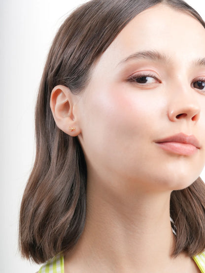 Ribbon Bow Flatback Earring