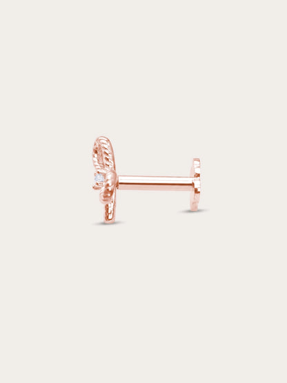Ribbon Bow Flatback Earring