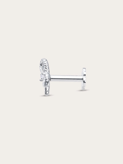 Ribbon Bow Flatback Earring