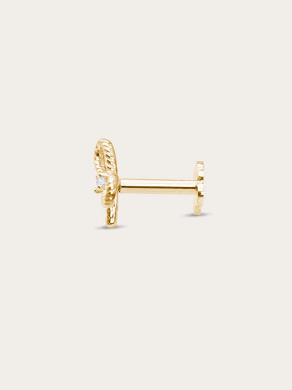 Ribbon Bow Flatback Earring