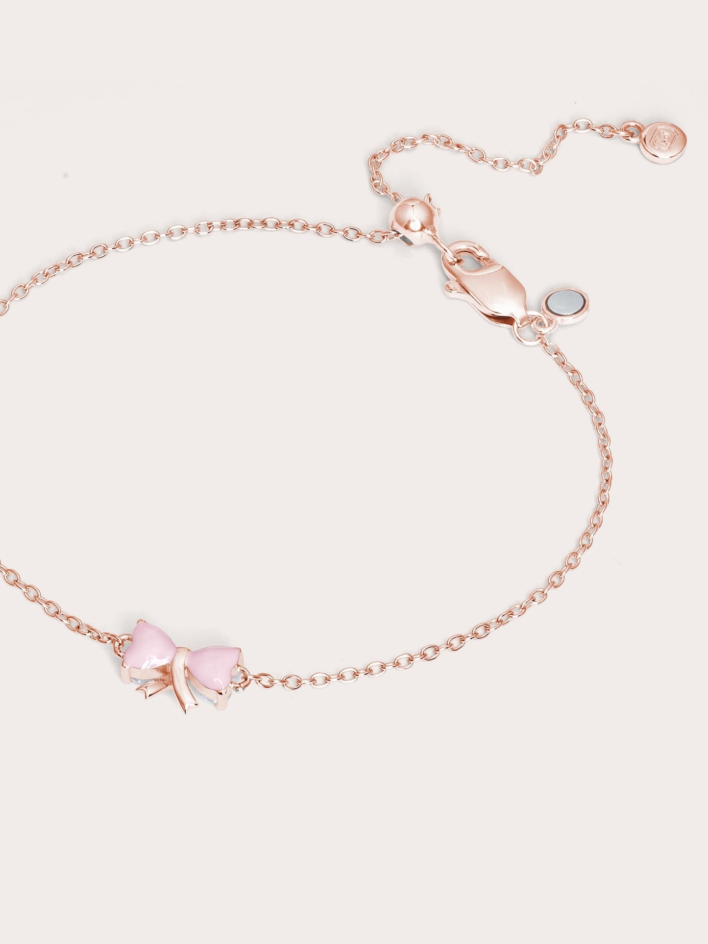 Ribbon Bow Heart Moissanite Bracelet - Reversible