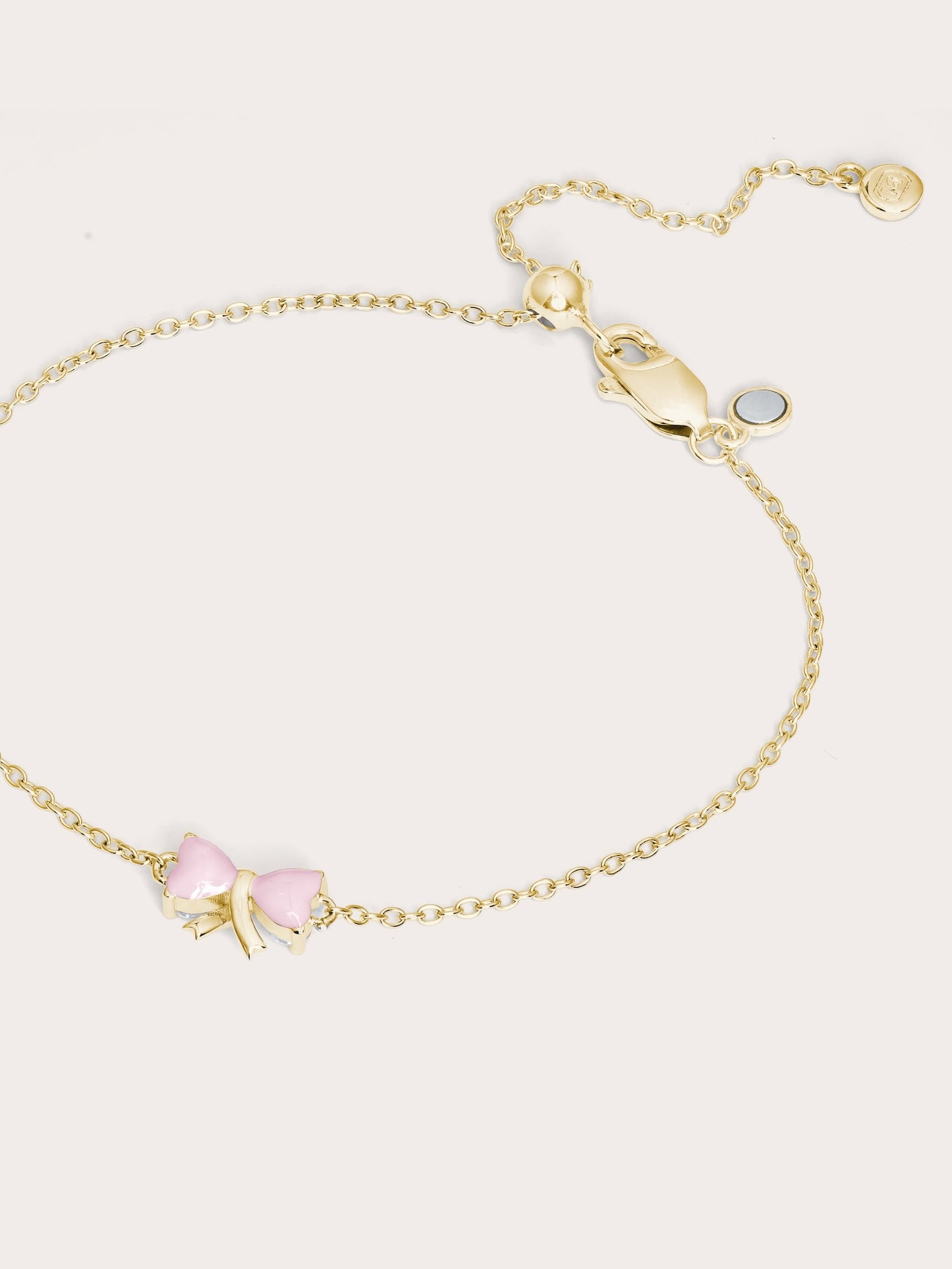 Ribbon Bow Heart Moissanite Bracelet - Reversible