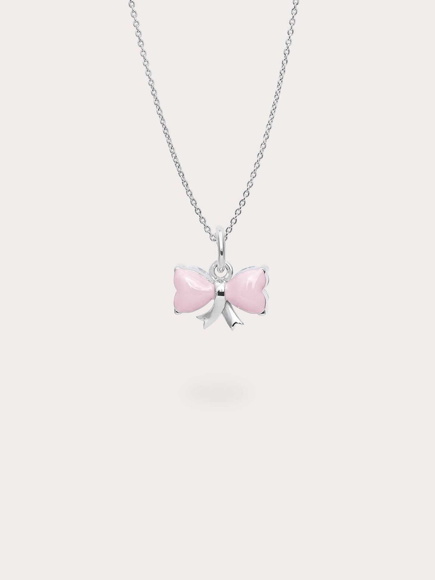 Ribbon Bow Heart Moissanite Necklace - Reversible