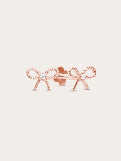 Ribbon Bow Flatback Earring