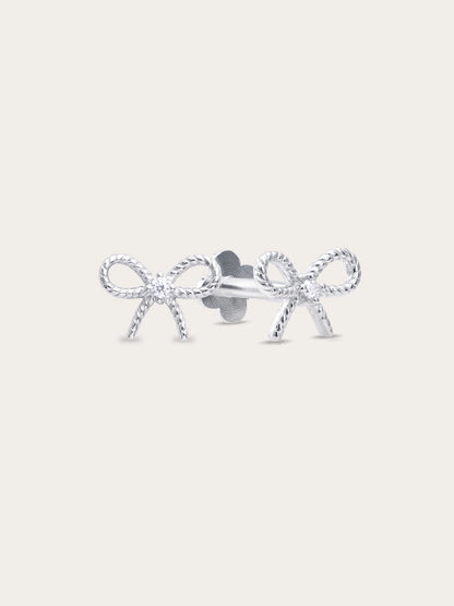 Ribbon Bow Flatback Earring