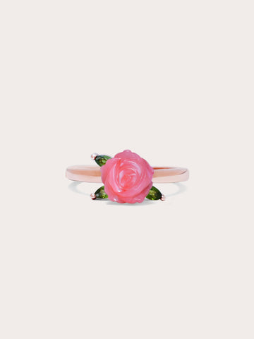 Rose Ring 18K Rose Gold (4) – Mondays Made Flower & Birthstone Jewelry Singapore