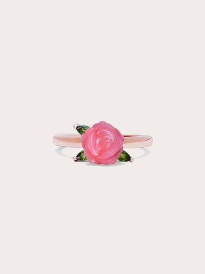 Rose Ring 18K Rose Gold (4) – Mondays Made Flower & Birthstone Jewelry Singapore