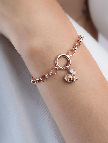 Rolo Chain Bracelet 18K Rose Gold (3) – Mondays Made Flower & Birthstone Jewelry Singapore