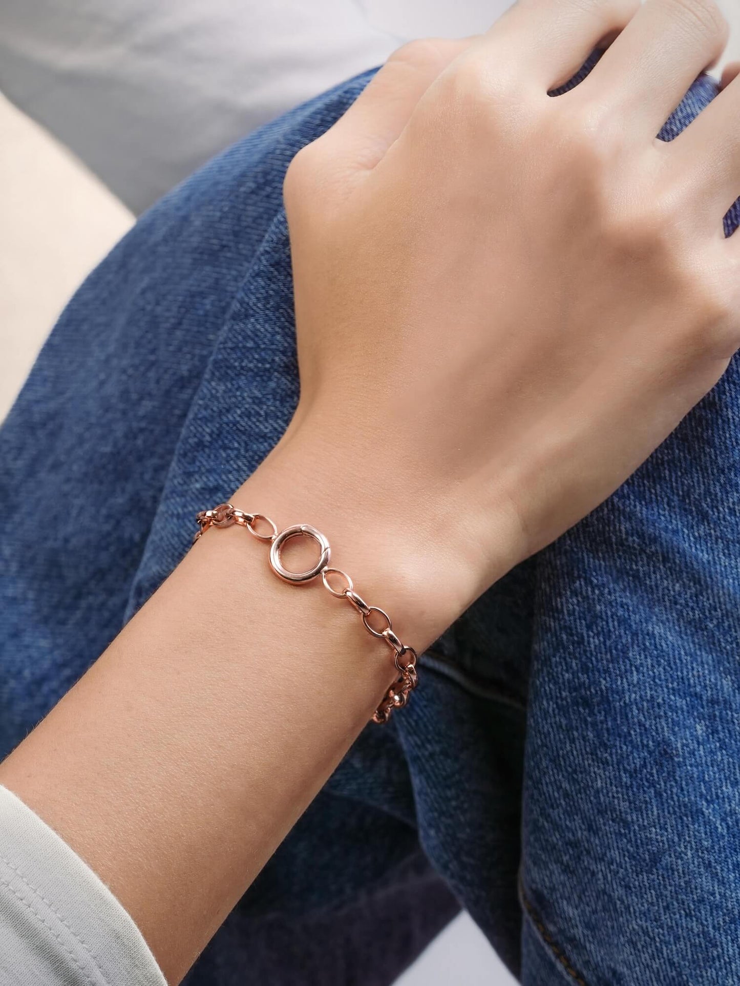 Rolo Chain Charm Bracelet