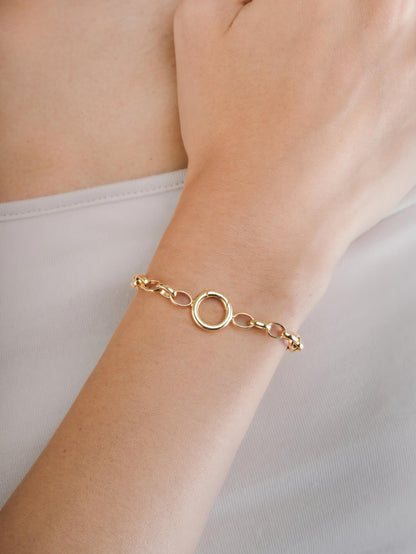 Rolo Chain Bracelet 18K Gold (3) – Mondays Made Flower & Birthstone Jewelry Singapore
