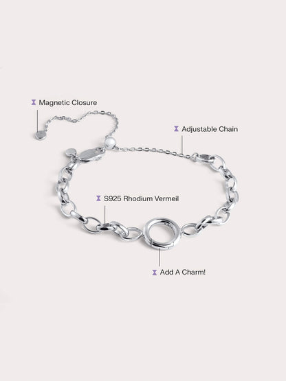 Rolo Chain S925 Silver Rhodium (2) – Mondays Made Flower & Birthstone Jewelry Singapore