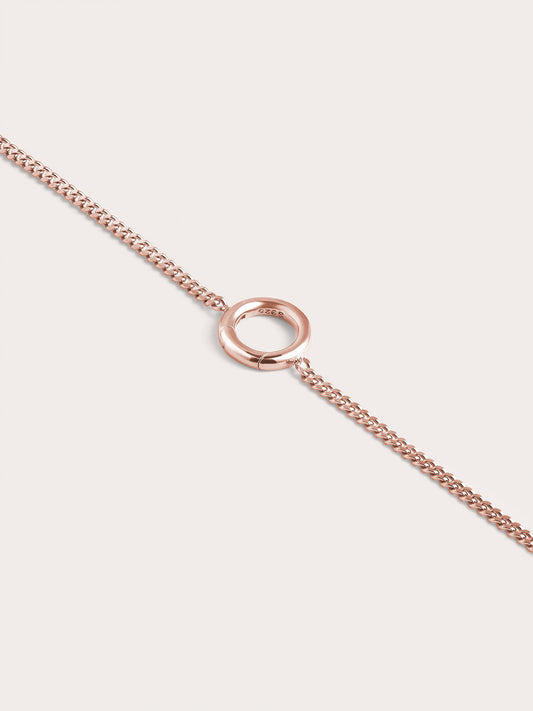 Dainty Curb Chain Charm Bracelet