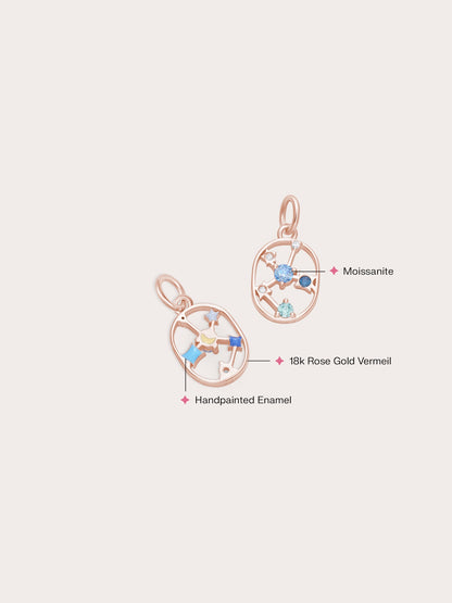 Saggitarius Charm 18K Rose Gold (2) – Mondays Made Flower & Birthstone Jewelry Singapore