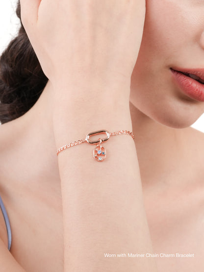 Sagittarius Charm Zodiac Charm Jewelry 18K Rose Gold Worn With – Mondays Made Flower & Birthstone Jewelry Singapore