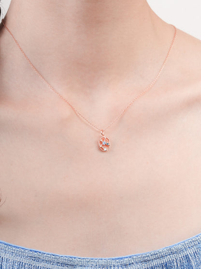 Sagittarius Necklace Zodiac Jewelry 18K Rose Gold (1) – Mondays Made Flower & Birthstone Jewelry Singapore