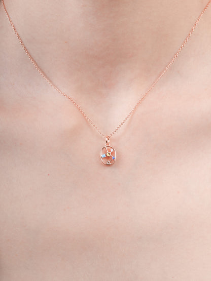 Sagittarius Necklace Zodiac Jewelry 18K Rose Gold (3) – Mondays Made Flower & Birthstone Jewelry Singapore