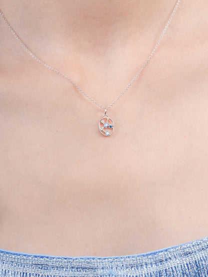 Sagittarius Necklace Zodiac Jewelry S925 Silver Rhodium (1) – Mondays Made Flower & Birthstone Jewelry Singapore