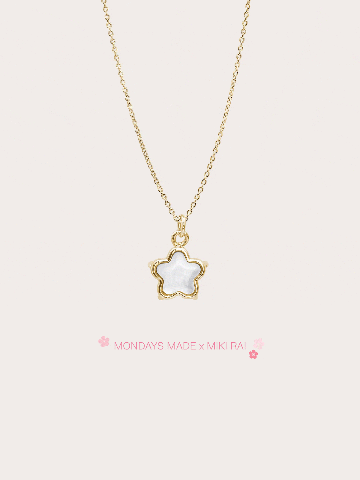Sakura Necklace Reversible 18K Gold – Mondays Made Flower & Birthstone Jewelry Singapore