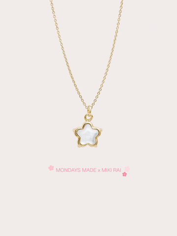 Sakura Necklace Reversible 18K Gold – Mondays Made Flower & Birthstone Jewelry Singapore