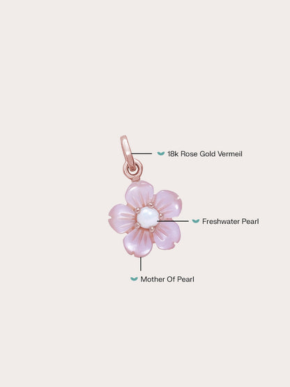 Sakura Charm 18K Rose Gold (5) – Mondays Made Flower & Birthstone Jewelry Singapore