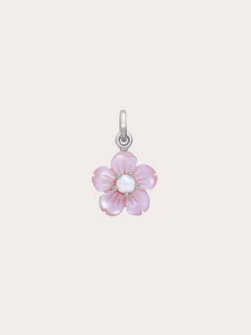 Sakura Charm S925 Silver Rhodium (5) – Mondays Made Flower & Birthstone Jewelry Singapore