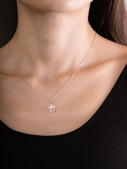 Sakura Charm S925 Silver Rhodium (7) – Mondays Made Flower & Birthstone Jewelry Singapore