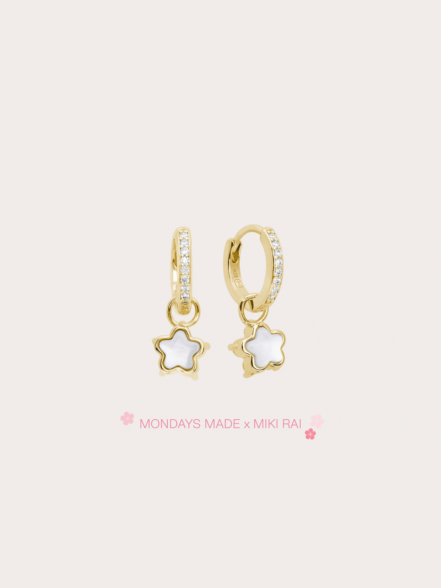 [Preorder] Sakura Huggie Earrings - Reversible
