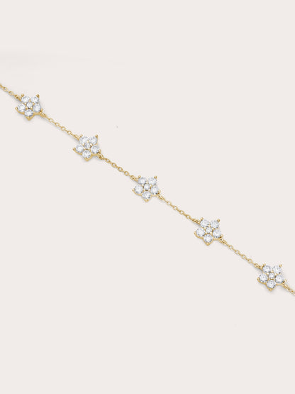 Sakura Moissanite Bracelet 18K Gold (4) – Mondays Made Flower & Birthstone Jewelry Singapore