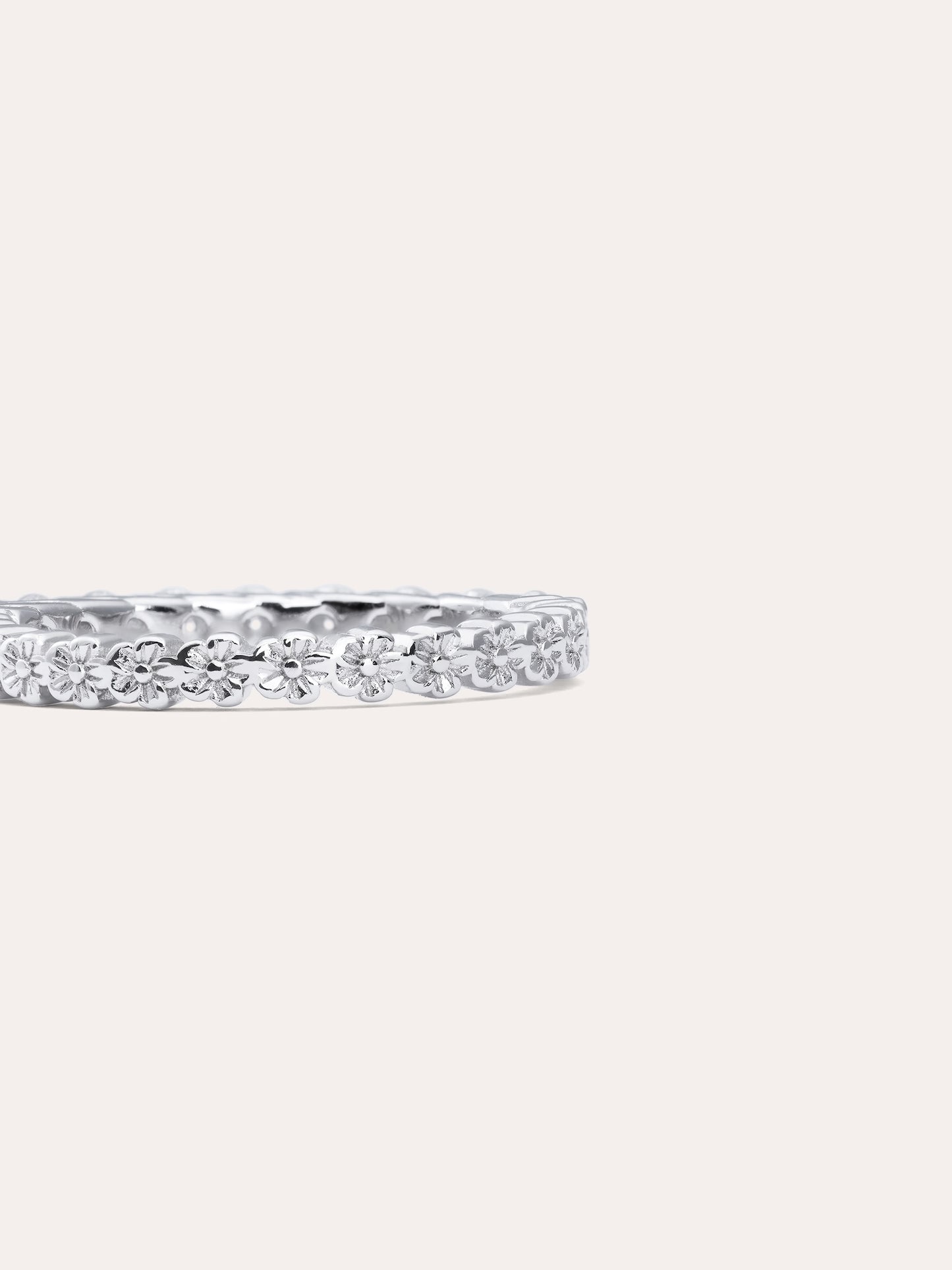 Sakura Moissanite Eternity Band - Reversible