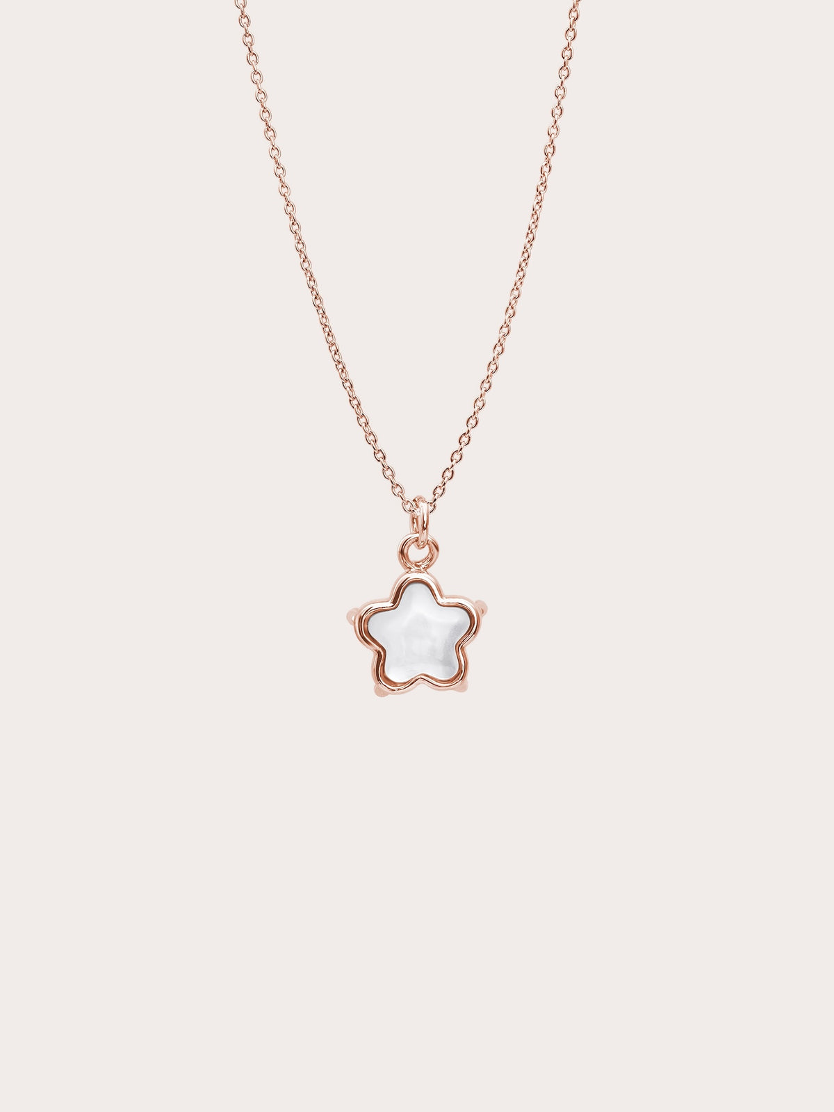 Sakura Necklace Reversible Mother of Pearl 18K Rose Gold – Mondays Made Flower & Birthstone Jewelry Singapore
