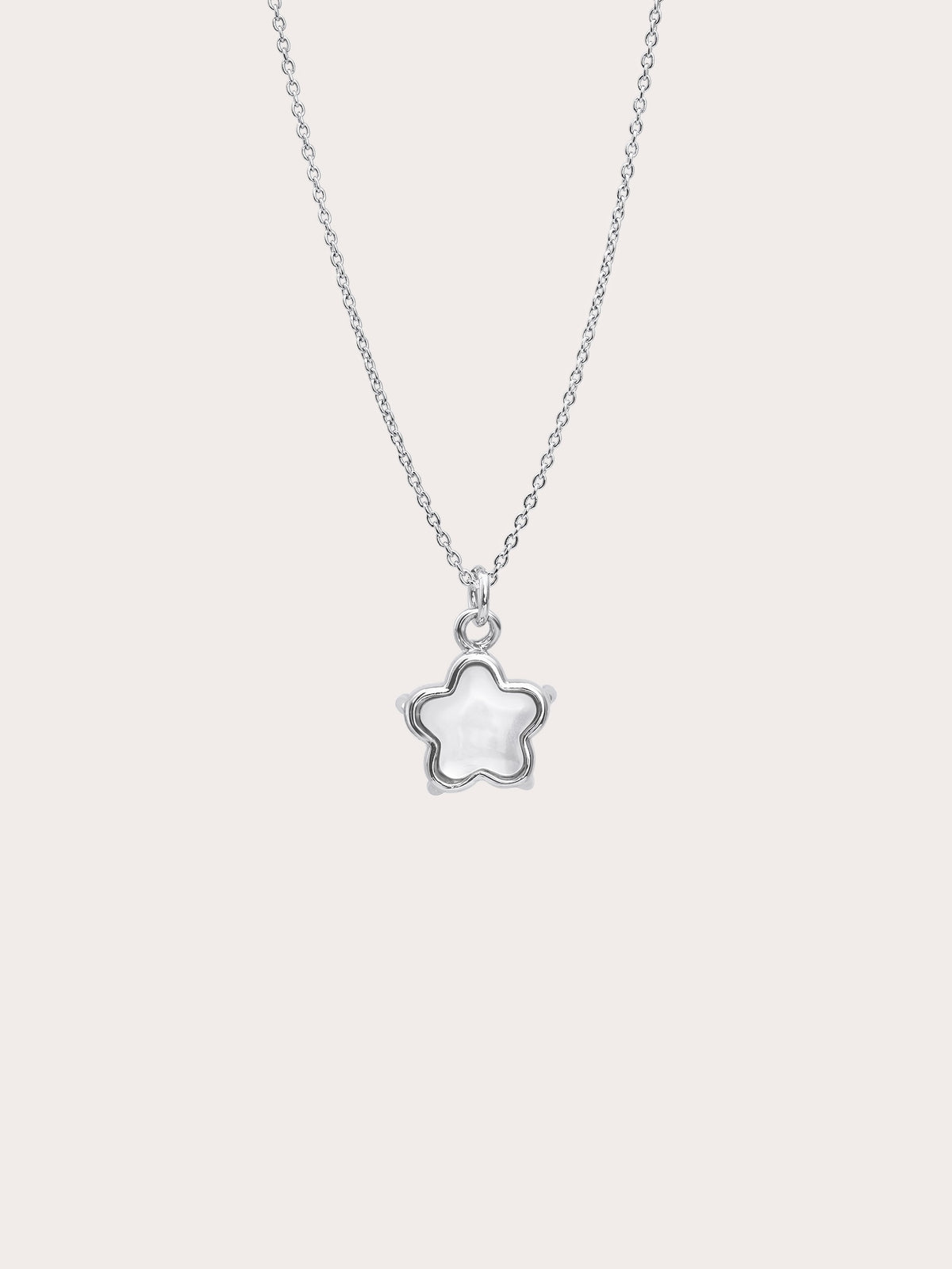 Sakura Necklace Reversible Mother of Pearl S925 Silver Rhodium – Mondays Made Flower & Birthstone Jewelry Singapore