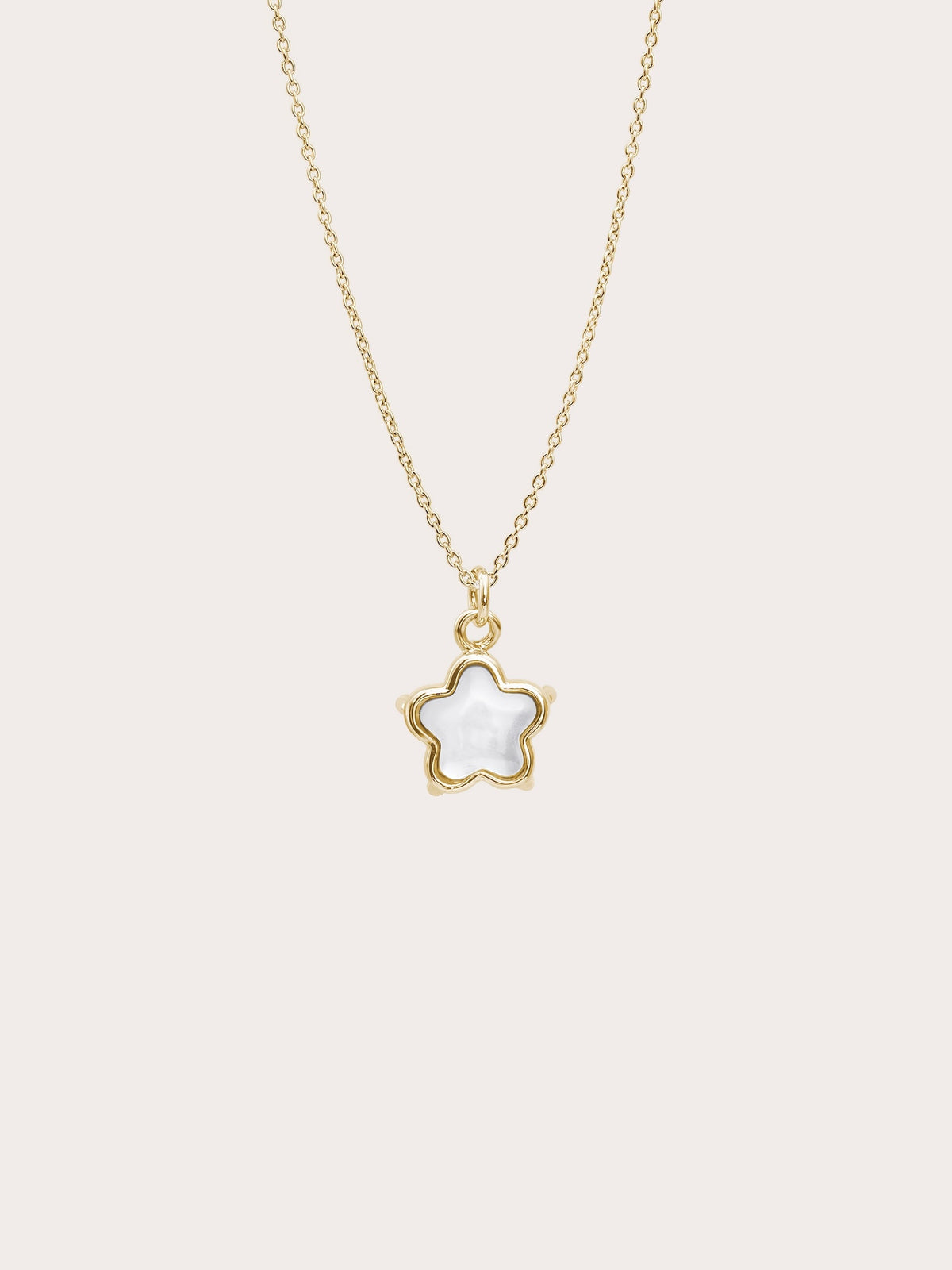 Sakura Necklace Reversible Mother of Pearl 18K Gold – Mondays Made Flower & Birthstone Jewelry Singapore
