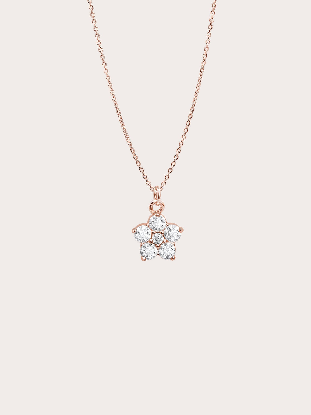 Sakura Necklace Reversible Mois 18K Rose Gold (1) – Mondays Made Flower & Birthstone Jewelry Singapore