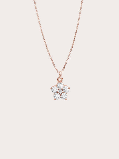 Sakura Necklace Reversible Mois 18K Rose Gold (1) – Mondays Made Flower & Birthstone Jewelry Singapore