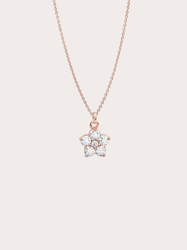 Sakura Necklace Reversible Mois 18K Rose Gold (1) – Mondays Made Flower & Birthstone Jewelry Singapore
