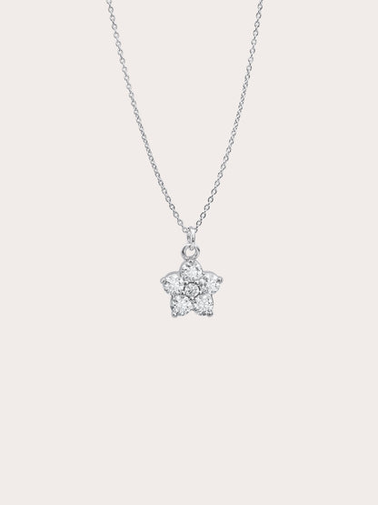 Sakura Necklace Reversible Mois S925 Silver Rhodium (1) – Mondays Made Flower & Birthstone Jewelry Singapore
