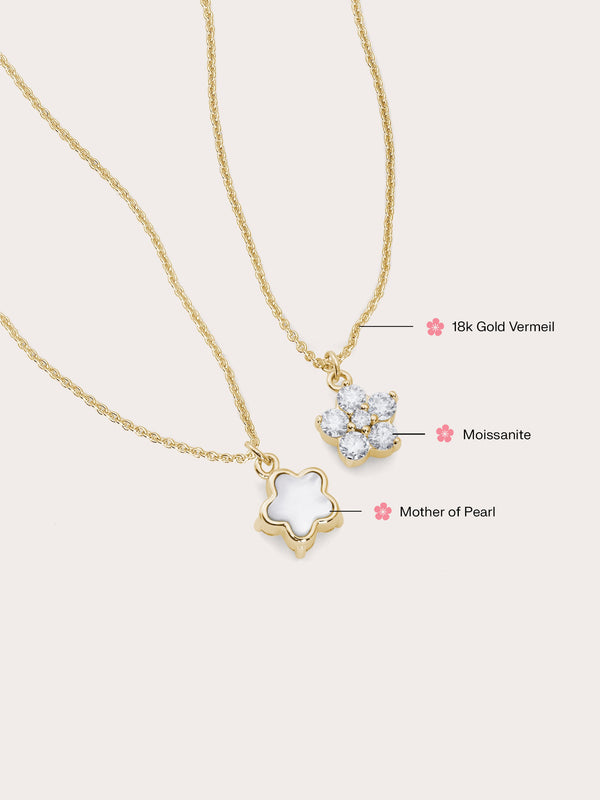 Sakura Necklace Reversible Mois 18K Gold (1) – Mondays Made Flower & Birthstone Jewelry Singapore