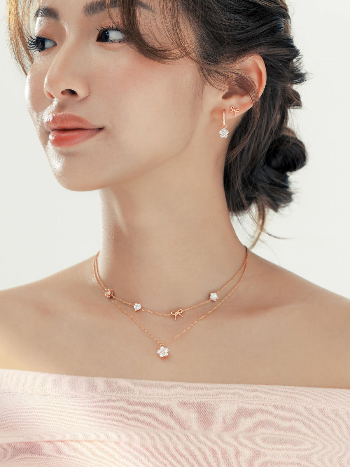 Sakura Necklace 18K Rose Gold (4) – Mondays Made Flower & Birthstone Jewelry Singapore