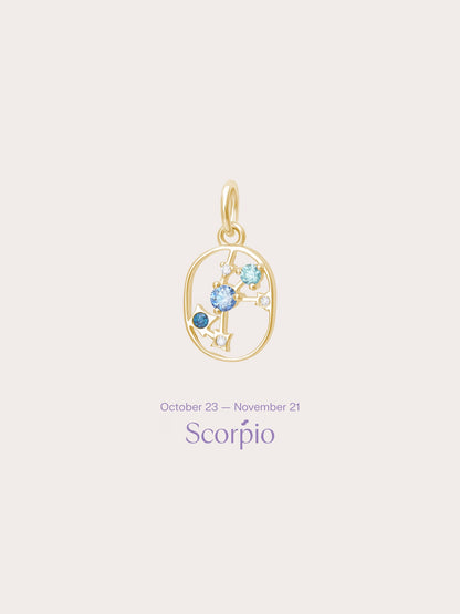 Scorpio Charm 18K Gold (3) – Mondays Made Flower & Birthstone Jewelry Singapore