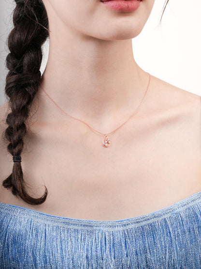 Scorpio Necklace Zodiac Jewelry 18K Rose Gold (2) – Mondays Made Flower & Birthstone Jewelry Singapore