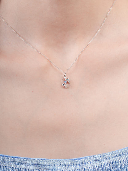 Scorpio Necklace Zodiac Jewelry S925 Silver Rhodium (1) – Mondays Made Flower & Birthstone Jewelry Singapore