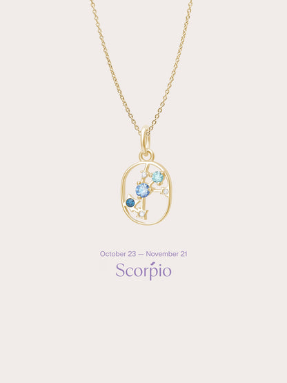 Scorpio Necklace 18K Gold (1) – Mondays Made Flower & Birthstone Jewelry Singapore