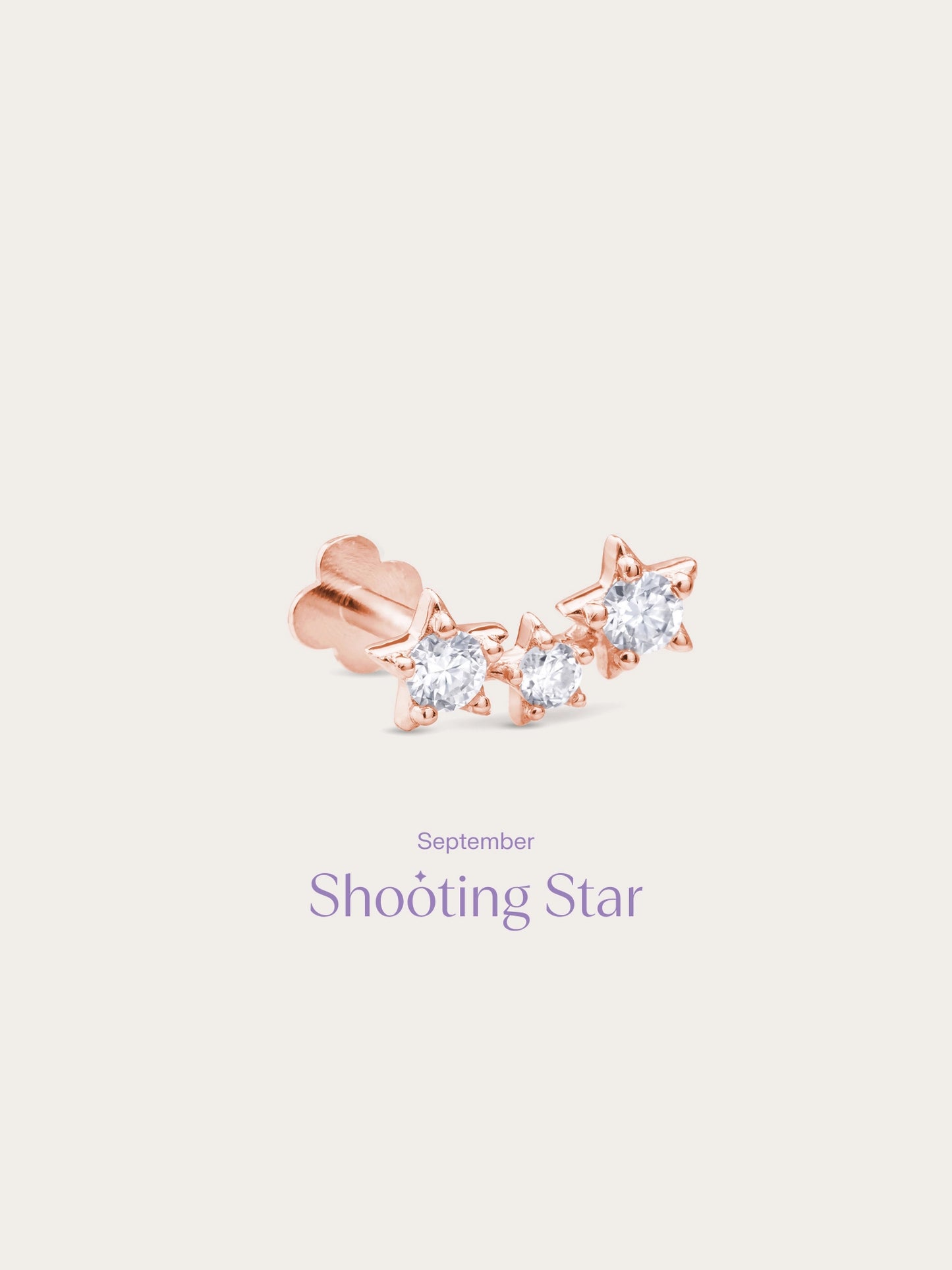 Shooting Star Flatback Earring
