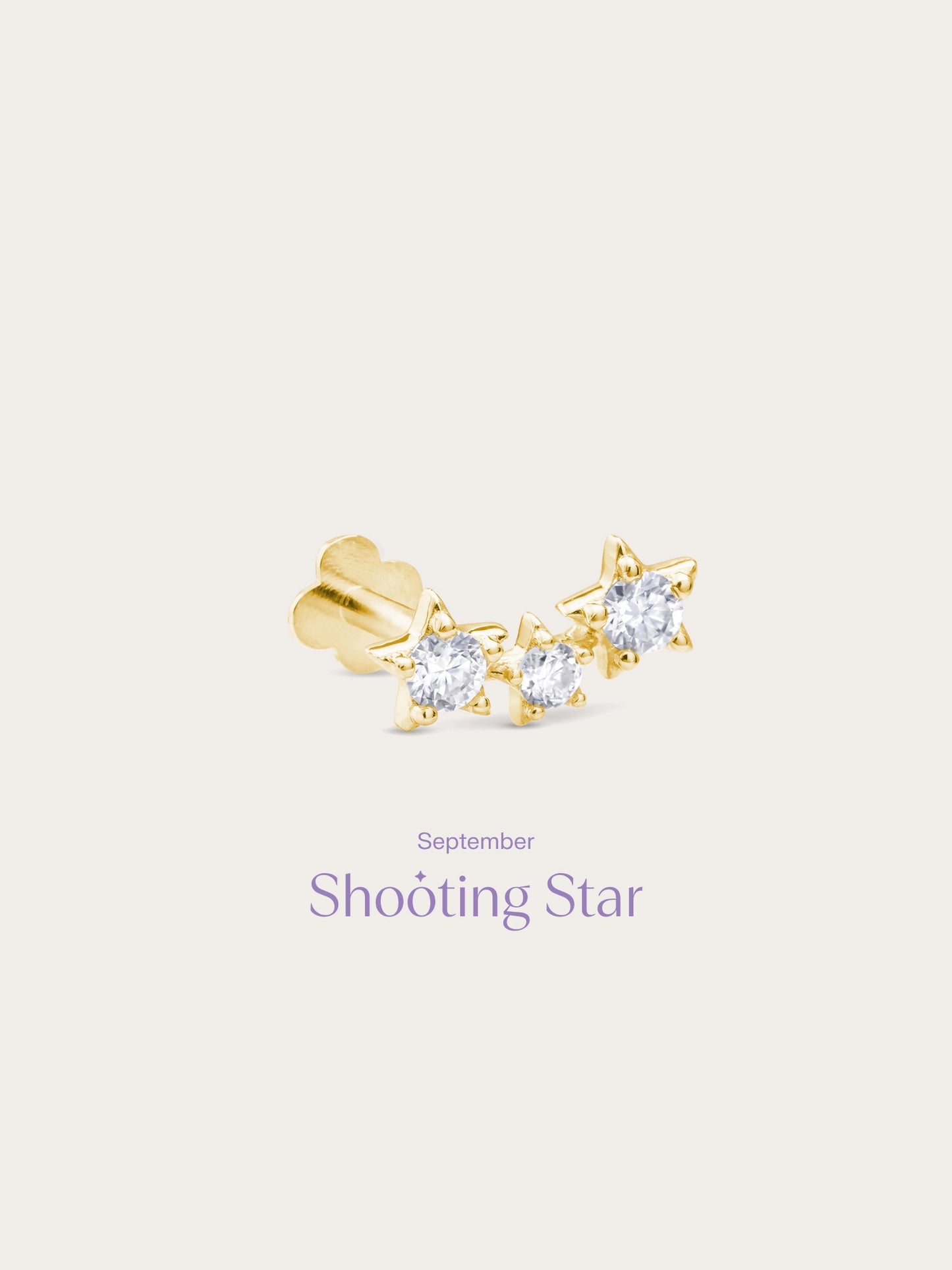 Shooting Star Flatback Earring
