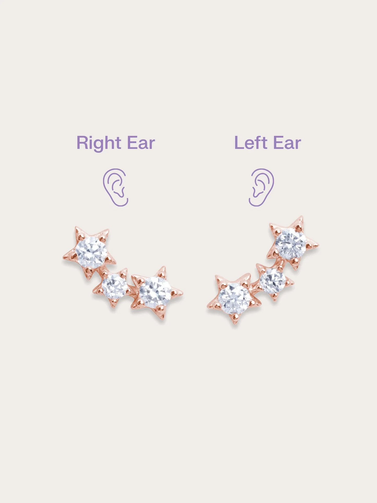 Shooting Star Flatback Earring